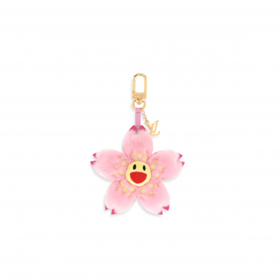 LOUIS VUITTON MURAKAM LV X TM CHERRY BLOSSOM BAG CHARM M02485